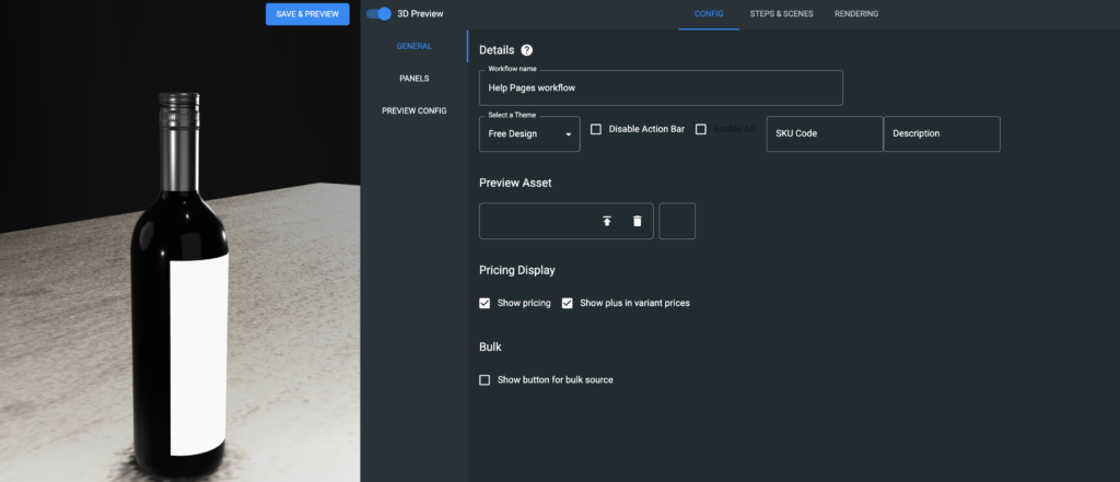 Workflow Config General